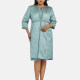 Women's Elegant 3/4 Sleeve High Waist Geometric Cardigan & Tank Dress 2-piece Set 21792# Green&Blue Clothing Wholesale Market -LIUHUA