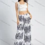 Wholesale Women's Casual Tie Dye Scoop Neck Crop Tank Top & Wide Leg Pants 2 Piece Set preview