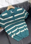 Wholesale Oscar factory casual men's knitted polo sweater, comfortable soft fabric, striped top, a must-choose for men - Liuhuamall