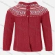 Wholesale Girls Long Sleeve Mock Neck Snowflake Quarter Button Sweater Cardigan 29# Clothing Wholesale Market Liuhua