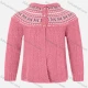 Wholesale Girls Long Sleeve Mock Neck Snowflake Quarter Button Sweater Cardigan 7# Clothing Wholesale Market Liuhua