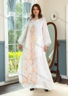 Wholesale Women's Elegant Muslim Islamic Floral Embroidered Sequin Long Sleeve Maxi Dress AB298# - Liuhuamall