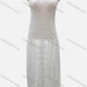 Wholesale Women's Vacation Plain Hollow Out Splicing Cover Up Tank Dress X92# White Clothing Wholesale Market Liuhua