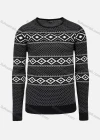 Wholesale Men's Casual Slim Fit Crew Neck Folk Art Knit Wool Blend Sweater 8360/8361/8362/8363/8365# - Liuhuamall