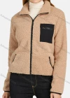 Wholesale Women's Casual Long Sleeve Fuzzy Thermal Lined Zipper Pockets Fluffy Jacket - Liuhuamall