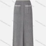 Wholesale Women's Casual Rib-Knit Patch Pocket Elastic Waist Maxi Skirt JF0032# preview