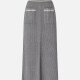 Women's Casual Rib-Knit Patch Pocket Elastic Waist Maxi Skirt JF0032# Gray Clothing Wholesale Market -LIUHUA
