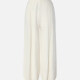 Women's Casual Straight Leg Elastic Waist Cable Knit Ankle Length Pant KC0034# Ivory Clothing Wholesale Market -LIUHUA