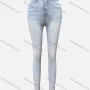 Wholesale Women's Casual Plain Patch Pocket Button Closure Skinny Jeans 4202# preview