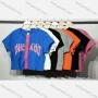 Wholesale Women's Casual Crew Neck Short Sleeve Full Zip Letter Crop Top preview