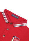 Wholesale Boys Casual Number Letter Print Striped Polo Shirt - Liuhuamall