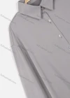 Wholesale Women's Casual Collared Button Down Plain Satin Chiffon Curved Hem Shirt 630# - Liuhuamall