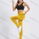 Wholesale Women's High Waist Plain Mesh Splicing Workout Leggings 11# Clothing Wholesale Market Liuhua