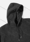 Wholesale Men's Casual Long Sleeve Plain Knitted Hooded Sweateshirts With Kanga Pocket - Liuhuamall