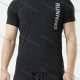 Wholesale Men's Athletic Workout Breathable Letter Graphic Quick Dry Short Sleeve T-shirt 8088# Black Clothing Wholesale Market Liuhua