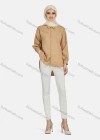 Wholesale Women's Casual Plain Long Sleeve Patch Pocket Shirt 1304# - Liuhuamall