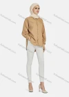 Wholesale Women's Casual Plain Long Sleeve Patch Pocket Shirt 1304# - Liuhuamall