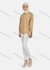 Wholesale Women's Casual Plain Long Sleeve Patch Pocket Shirt 1304# - Liuhuamall