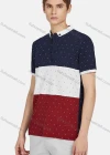Wholesale Men's Short Sleeve Buttons Polka Dot Colorblock Polo Shirt - Liuhuamall