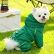 Wholesale Pet Dog Waterproof Weatherproof Fleece Coat Autumn Outdoor Four-legged Coat Green Clothing Wholesale Market Liuhua