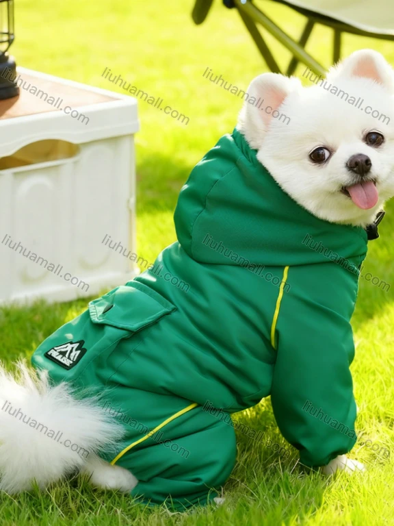 Wholesale Pet Dog Waterproof Weatherproof Fleece Coat Autumn Outdoor Four-legged Coat