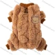 Wholesale Cat Cute Winter Cartoon Bear Four-legged Fleece Coat For Warm Pet Cat Coat Brown Clothing Wholesale Market Liuhua