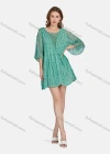 Wholesale Women's Casual 3/4 Sleeve Hollow Out Guipure Lace Short Dress 2005# - Liuhuamall