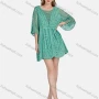 Wholesale Women's Casual 3/4 Sleeve Hollow Out Guipure Lace Short Dress 2005# preview