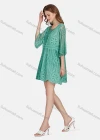 Wholesale Women's Casual 3/4 Sleeve Hollow Out Guipure Lace Short Dress 2005# - Liuhuamall