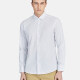 Men's Casual Collared Long Sleeve Button Down Plain Shirt 590-1# White Clothing Wholesale Market -LIUHUA