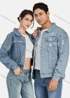 Wholesale Men's Casual Distressed Ripped Flap Pockets Long Sleeve Button Down Denim Jacklet - Liuhuamall
