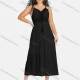 Wholesale Women's Sexy Sweetheart Hollow Out Sleeveless Guipure Lace Tassel Cami Midi Dress 1819# Black Clothing Wholesale Market Liuhua