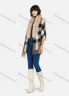 Wholesale Women's Casual Plaid Print Fluff Shawl - Liuhuamall
