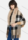 Wholesale Women's Casual Plaid Print Fluff Shawl - Liuhuamall