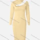 Wholesale Women's Casual Long Sleeve Funnel Neck Cutout Bodycon Dress 57# Clothing Wholesale Market Liuhua