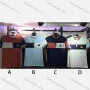 Wholesale Men's Casual Short Sleeve Colorblock Label Striped Trim Button Front Polo Shirts preview