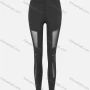 Wholesale Women's Solid Sporty High Waist Breathable High Stretchy Mesh Splicing Legging preview