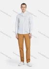Wholesale Men's Casual Plain Collared Long Sleeve Button Down Shirt 713-1# - Liuhuamall