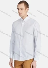 Wholesale Men's Casual Plain Collared Long Sleeve Button Down Shirt 713-1# - Liuhuamall