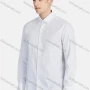 Wholesale Men's Casual Plain Collared Long Sleeve Button Down Shirt 713-1# preview