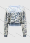 Wholesale Women's Casual Crew Neck Long Sleeve Snowflake Crop Sweater WDY9120# - Liuhuamall