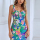 Women's Sexy Straps Allover Floral Print Bodycon Mini Cami Dress Multi-color Clothing Wholesale Market -LIUHUA