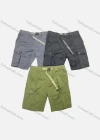 Wholesale Men's Casual Plain Multiple Pockets Drawstring Shorts 27751# - Liuhuamall