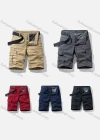 Wholesale Men's Casual Striped Multiple Pockets Shorts With Belt 28002# - Liuhuamall