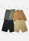 Wholesale Men's Casual Plain Multiple Pockets Drawstring Zip Decor Elastic Waist Shorts 29401# - Liuhuamall