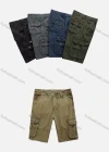Wholesale Men's Casual Plain Multiple Flap Pockets Shorts 97052# - Liuhuamall