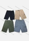 Wholesale Men's Casual Plain Zip Decor Multiple Pockets Shorts B2061# - Liuhuamall