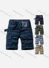 Wholesale Men's Casual Striped Multiple Pockets Shorts With Belt - Liuhuamall