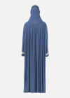 Wholesale Women's Islamic Modest Prayer Guipure Lace Trim Maxi Abaya Dress With Hijab 2 Pieces Set - Liuhuamall