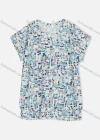 Wholesale Women's Casual Crew Neck Short Sleeve Allover Print Blouse - Liuhuamall